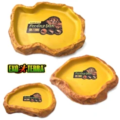 Exo Terra Granite Rock Feeding Dishes 3 Sizes