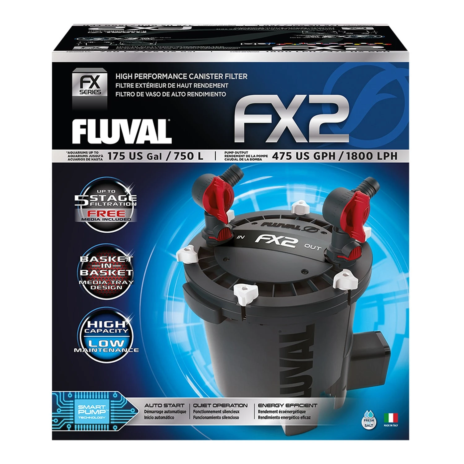 Fluval FX2 Aquarium External Filter 1800L/h For Tanks Up To 750L - Image 5