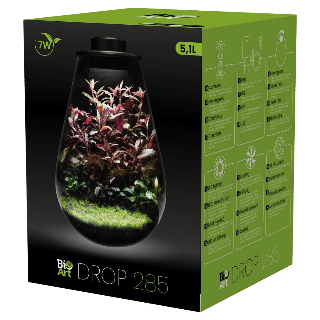 SuperFish BioArt DROP Terrarium Micro Landscape Black 5.1L - Image 3