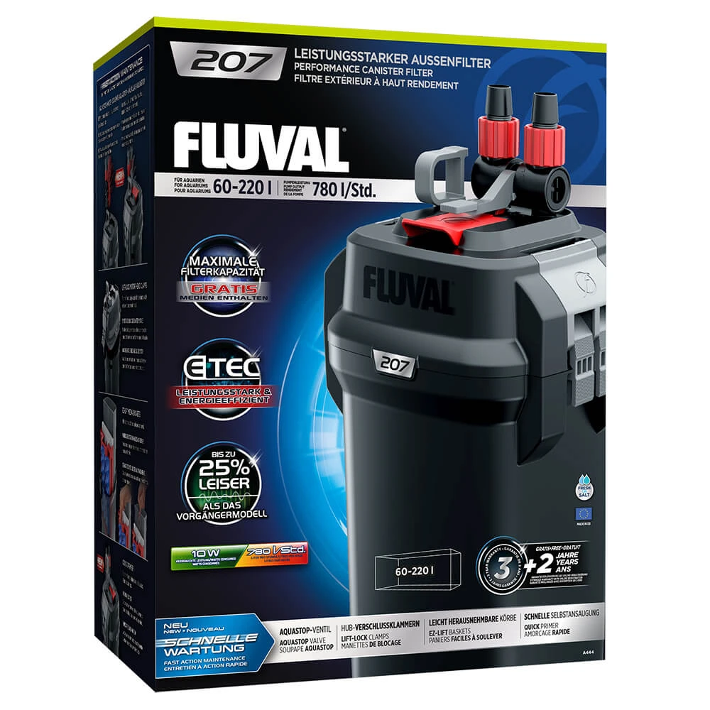 Fluval 207 Aquarium External Filter 780L/h For Tanks Up To 220L - Image 3