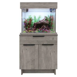 Aqua One Urban Oak Style Aquarium Fish Tank With Cabinet 63cm 110L
