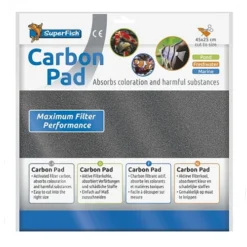 SuperFish Carbon Pad Absorbs Colouration / Harmful Substances 45 X 25cm