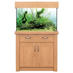 Aqua One Oak Style Aquarium Fish Tank With Cabinet 81cm 145L