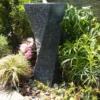 Twisted Fountain Garden Water Feature Black Limestone 25x25x80cm