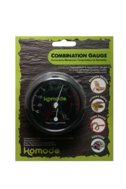 Komodo Combination Gauge Thermometer & Hygrometer Analogue