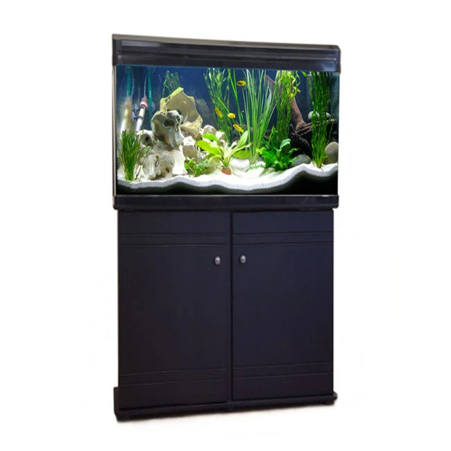 BOYU Aquarium Fish Tank & Cabinet 80cm 120L Black / White - Image 8