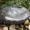 Babbling Bowl Black Limestone Garden Water Feature 50cm