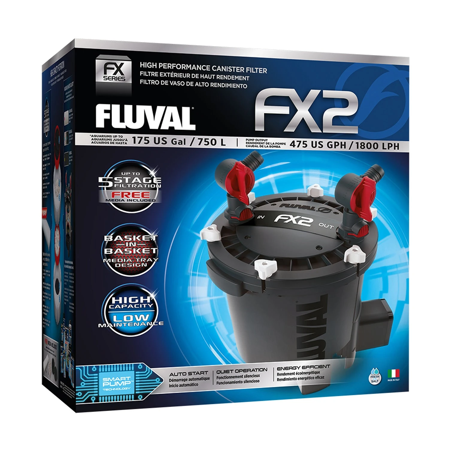 Fluval FX2 Aquarium External Filter 1800L/h For Tanks Up To 750L - Image 4