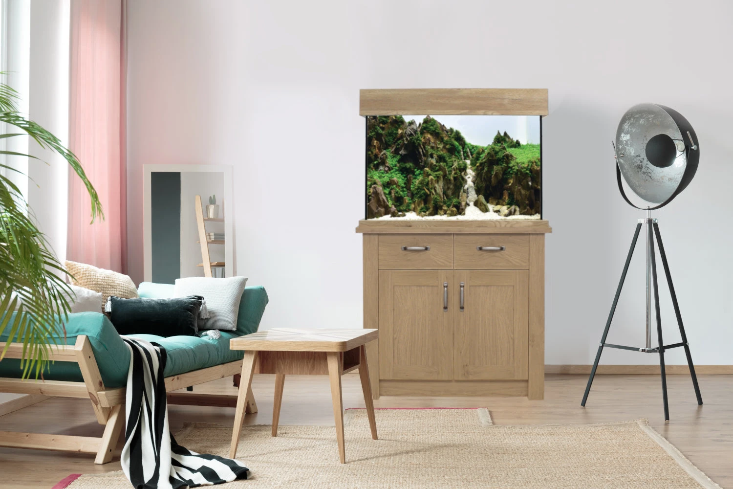 Aqua One Yorkshire Oak Style Aquarium Fish Tank With Cabinet 81cm 145L - Image 2