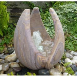 Babbling Lily Rainbow Sandstone Garden Water Feature 40cm