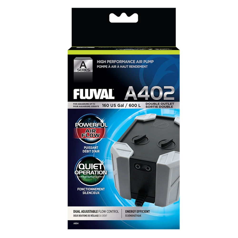 Fluval A402 Dual Outlet Air Pump Adjustable Flow Rate Tanks <600L - Image 3