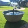 Lotus Bowl Sandy Patio Pond Fountain Water Feature 60cm White LED's