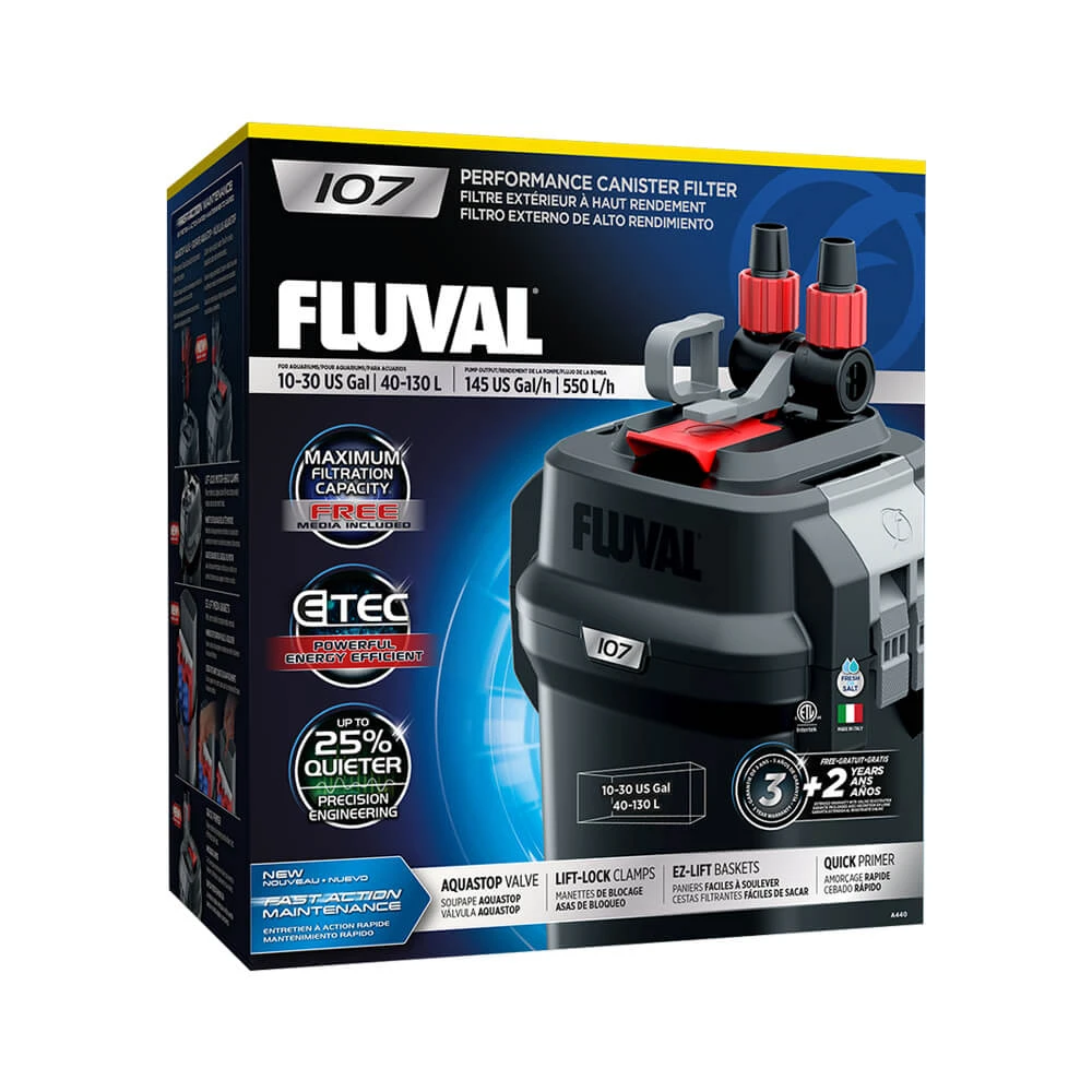 Fluval 107 Aquarium Filter 550L/h Tanks Up To 130L With A203 UVC - Image 5