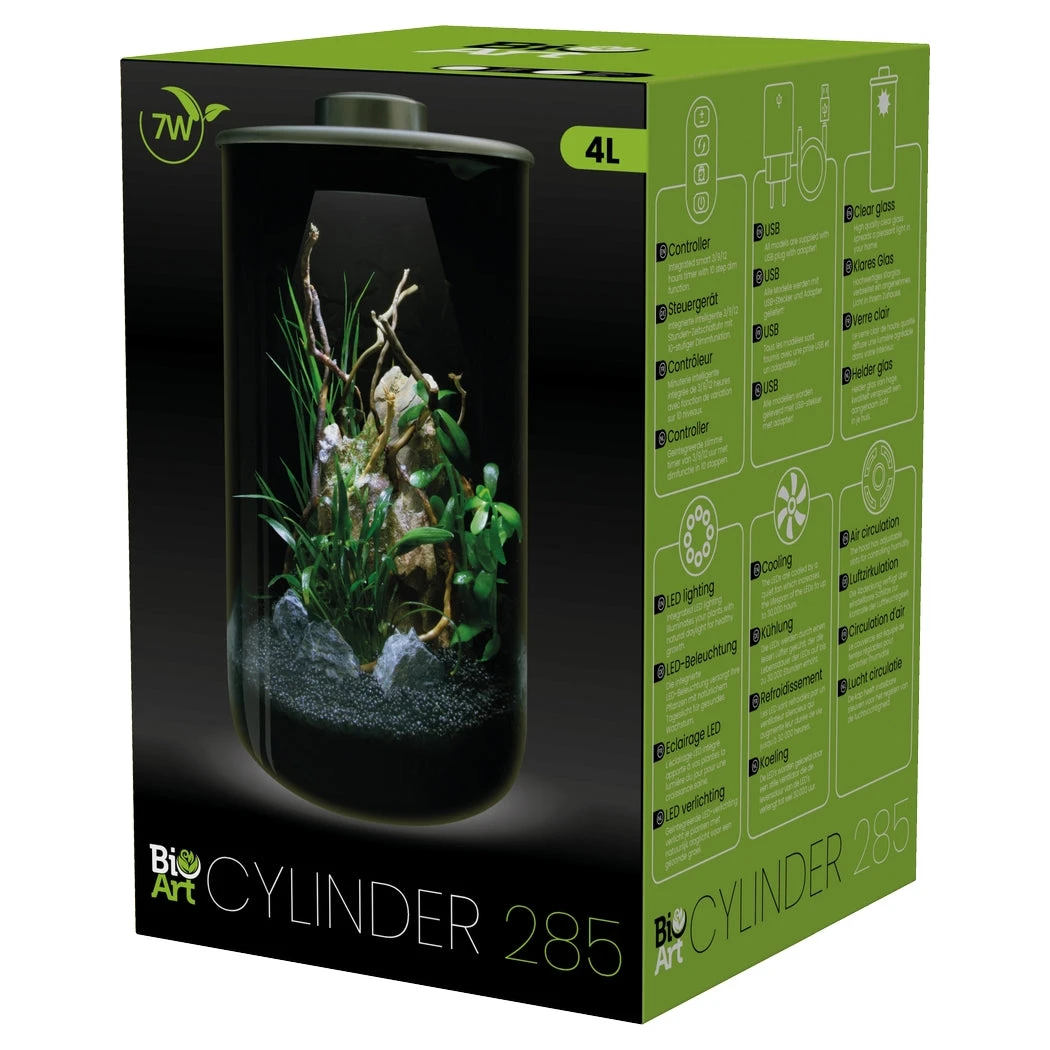 SuperFish BioArt CYLINDER Terrarium Micro Landscape Black 4L - Image 3