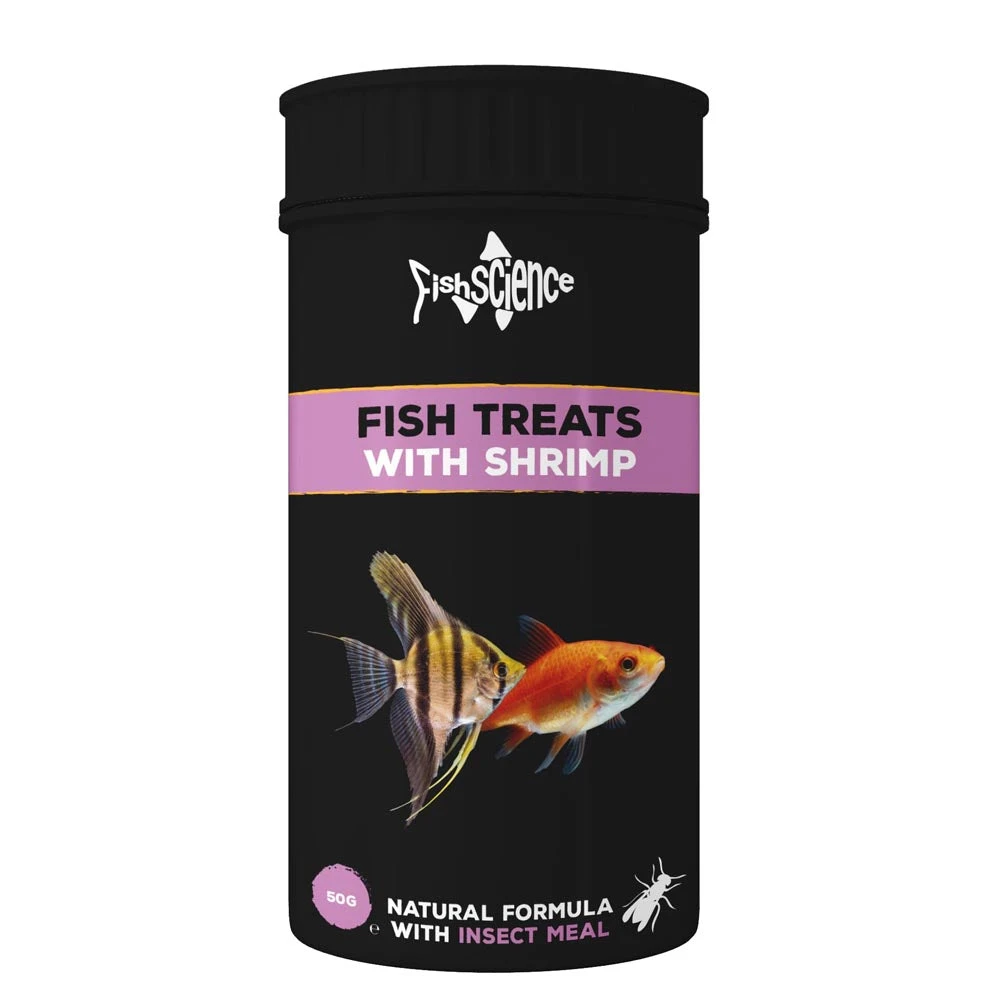 FishScience Fish Treats With Shrimp Insect Based Food 50g