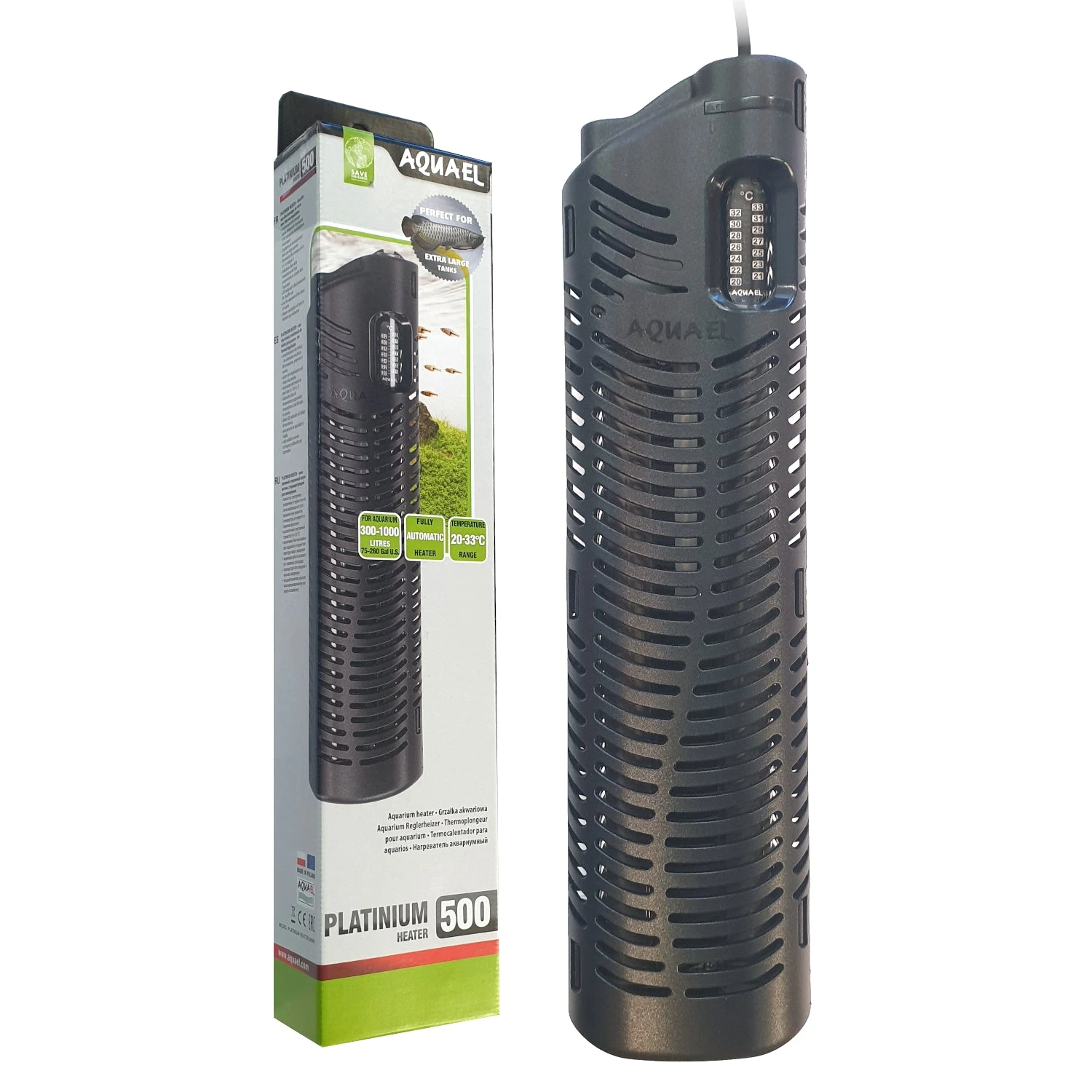 Aquael Aquarium Heater 500w - Fish Tanks Up To 1000L