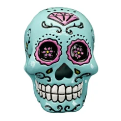Penn-Plax Penn Plax Sugar Skull Aquarium Ornament Blue