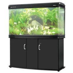 BOYU Aquarium Fish Bow Front Tank & Cabinet 108cm 300L Black