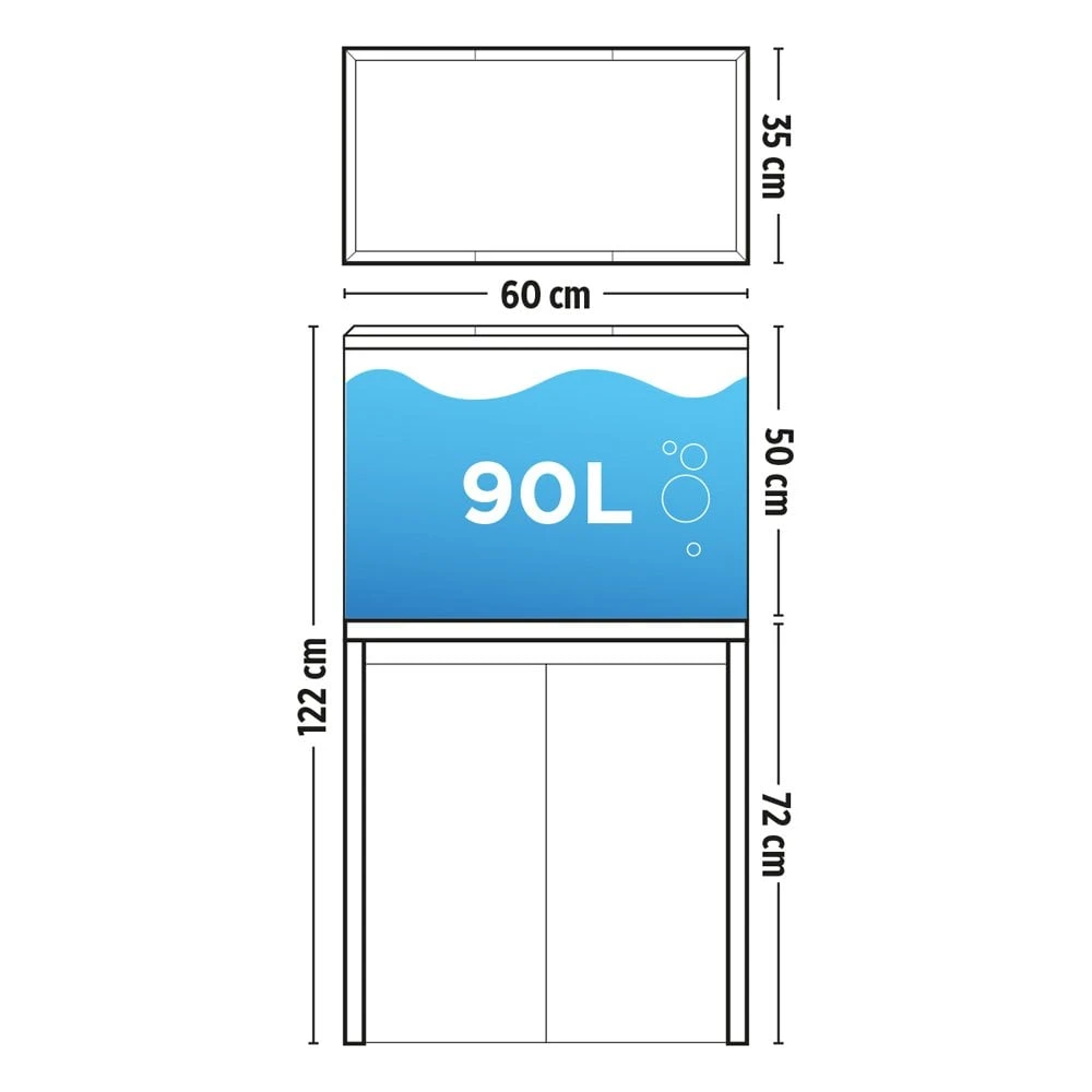 Fluval Roma 90 Aquarium & Cabinet With Bluetooth LED Lighting 3 Colours - Image 6