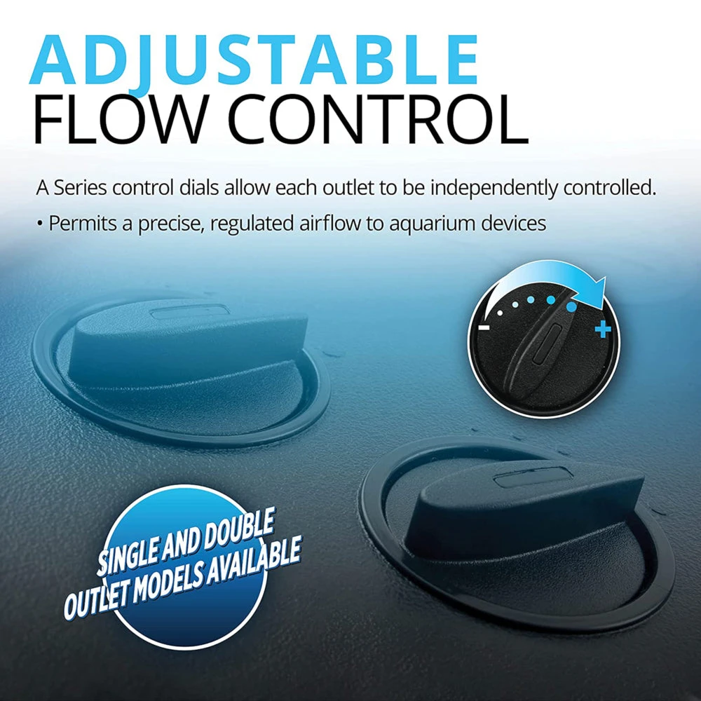 Fluval A202 Dual Outlet Air Pump Adjustable Flow Rate Tanks <300L - Image 5