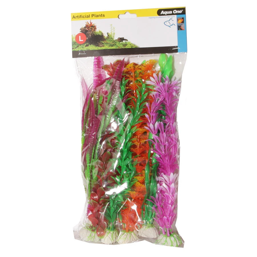 Aqua One Plastic Plant Packs Large 30cm 6pk - Image 2