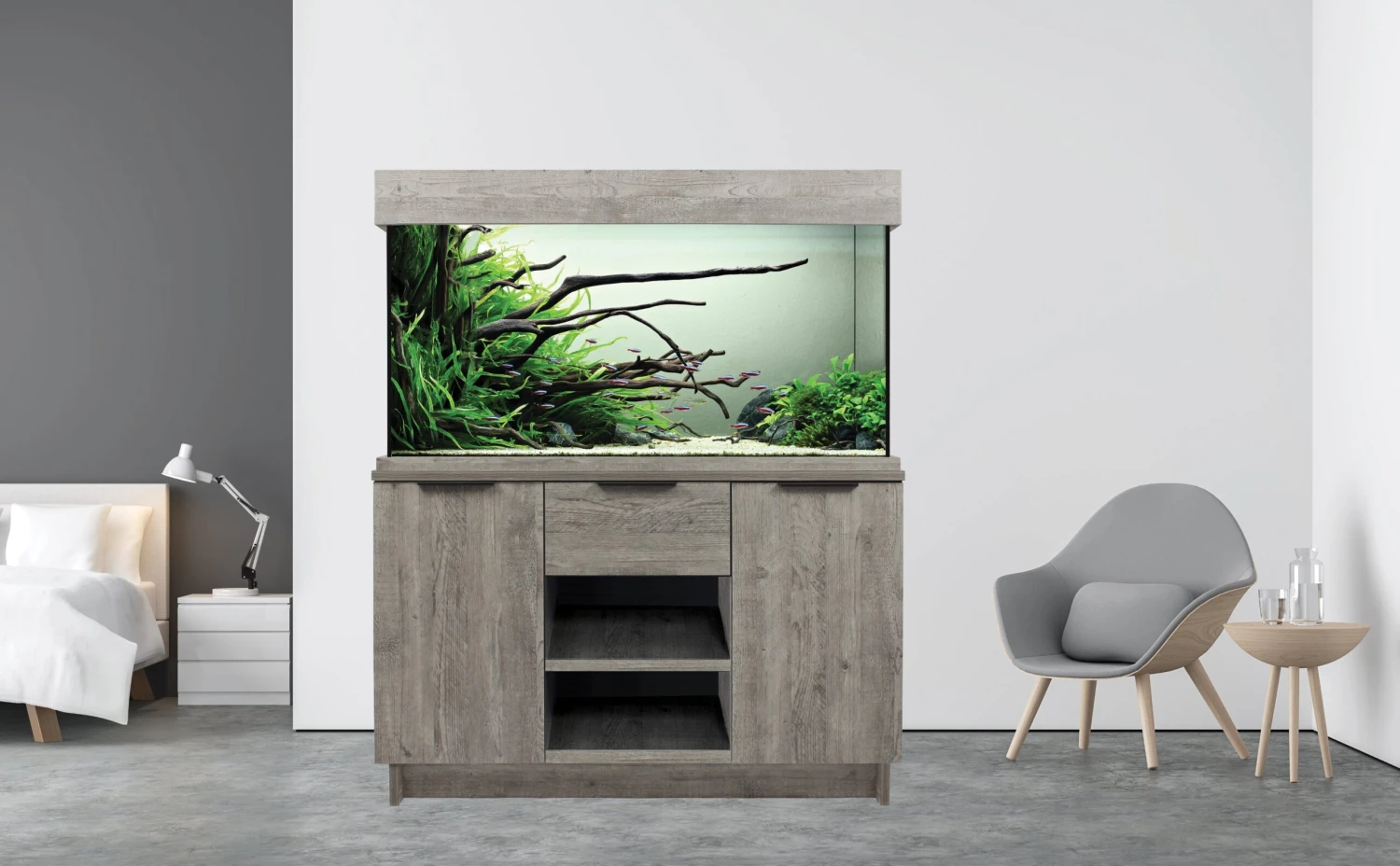 Aqua One Urban Oak Style Aquarium Fish Tank With Cabinet 116cm 230L - Image 2