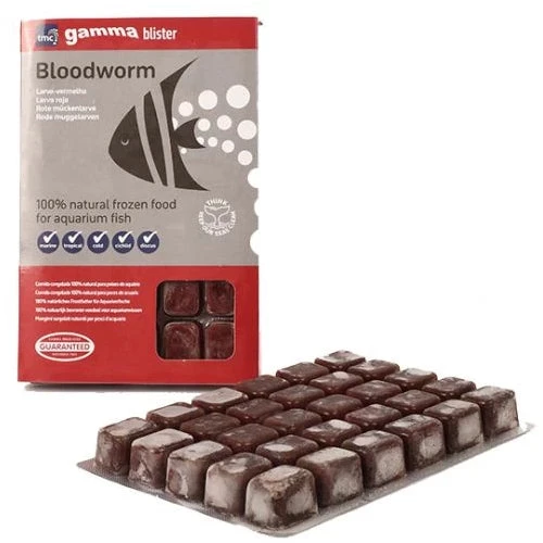 TMC Frozen Fish Food Gamma Blister Bloodworm 95g (Case Of 10)