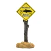 AquaSpectra Aquarium Ornaments Shark Warning Sign