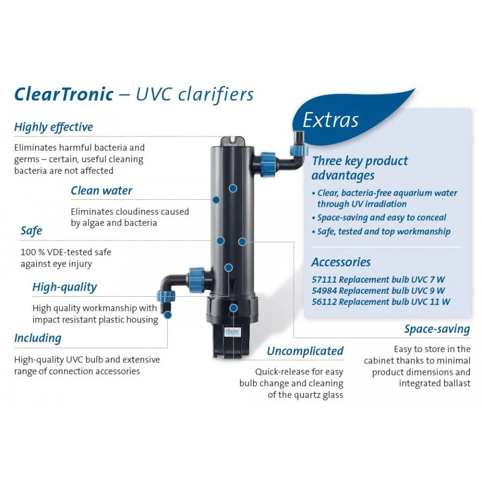 Oase Aquarium UV Steriliser / Clarifier ClearTronic 11w - Image 3