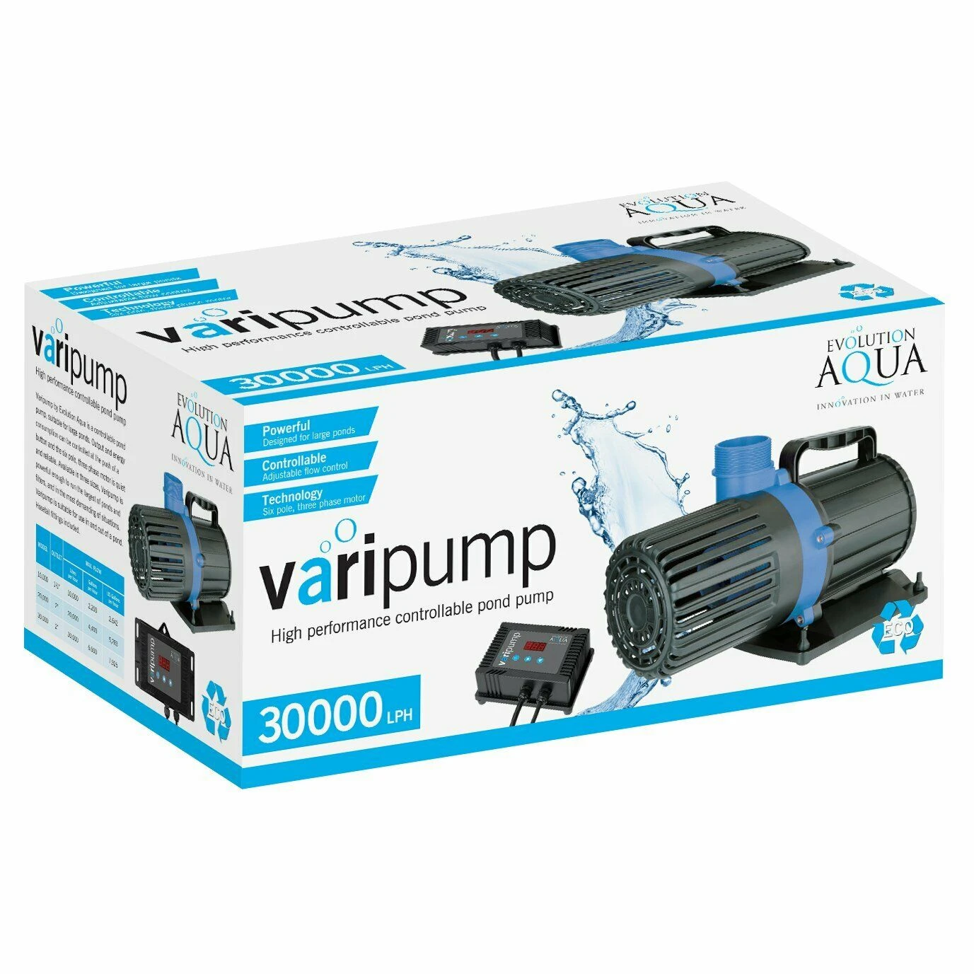 Evolution Aqua Varipump Variable Flow Pond Pump 30000L/h - Image 3